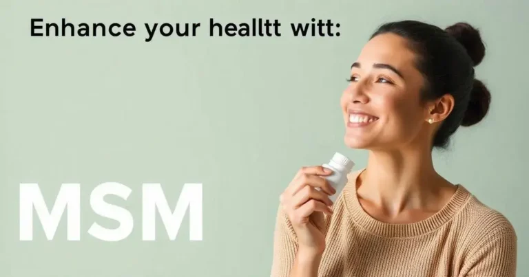 What are the benefits of MSM methylsulfonylmethane for health?